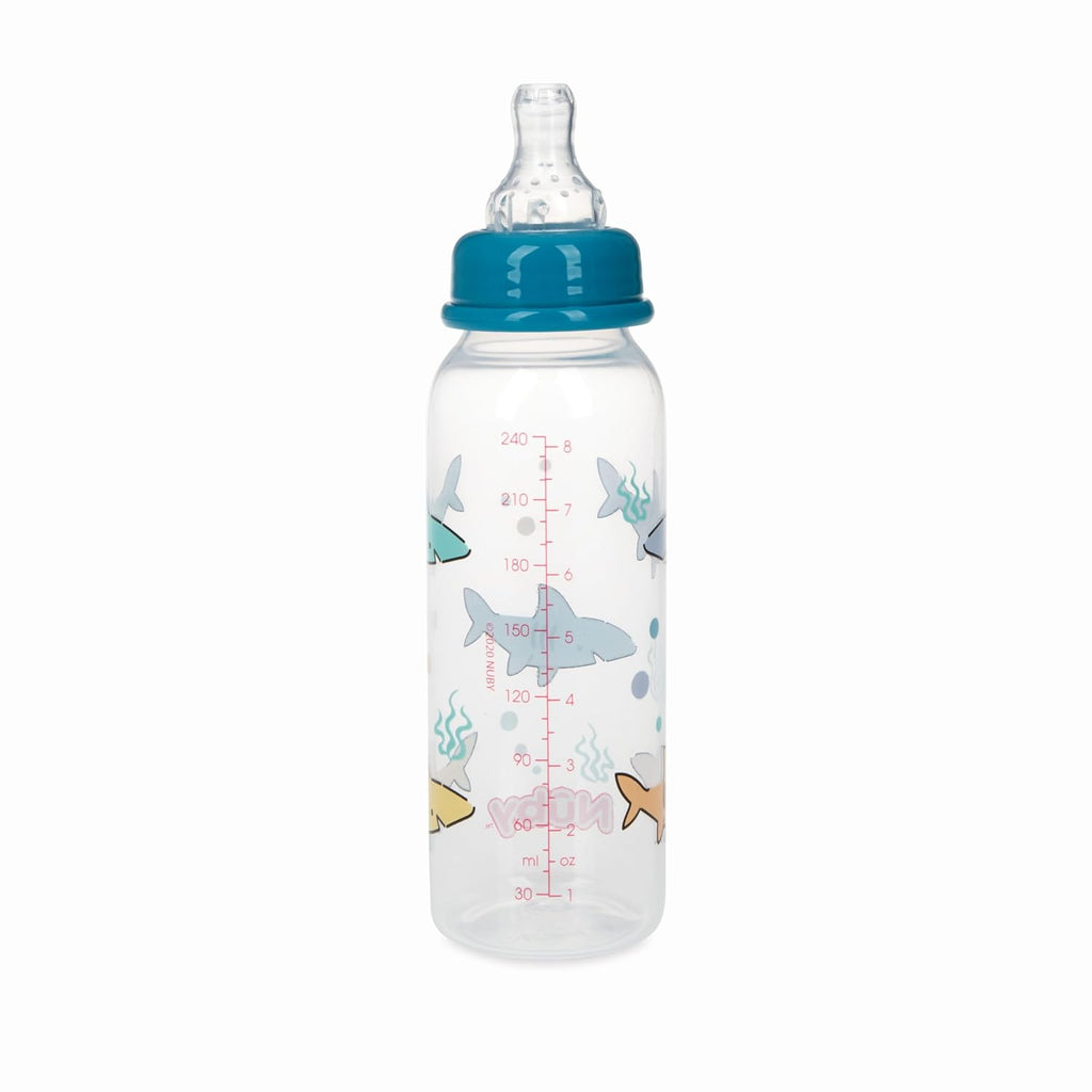 Nuby Printed Non-Drip 8 oz Bottle - 3 Pack
