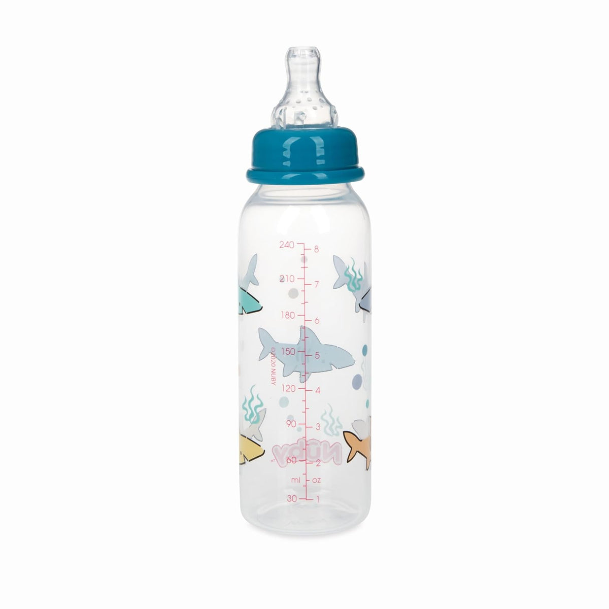 Nuby Printed Non-Drip 8 oz Bottle - 3 Pack