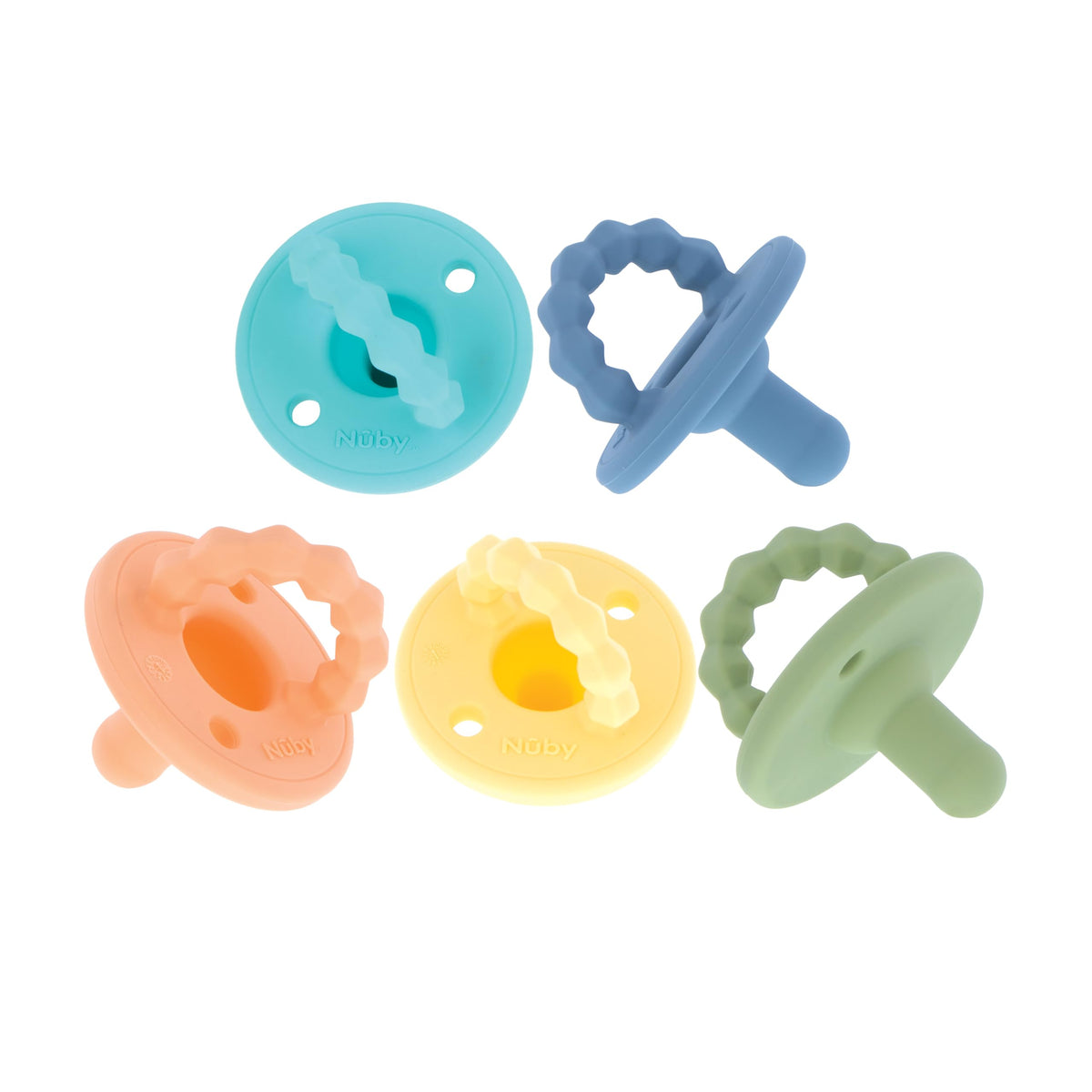 Nuby Silicone Softees Pacifier & Teether - 5 Pack