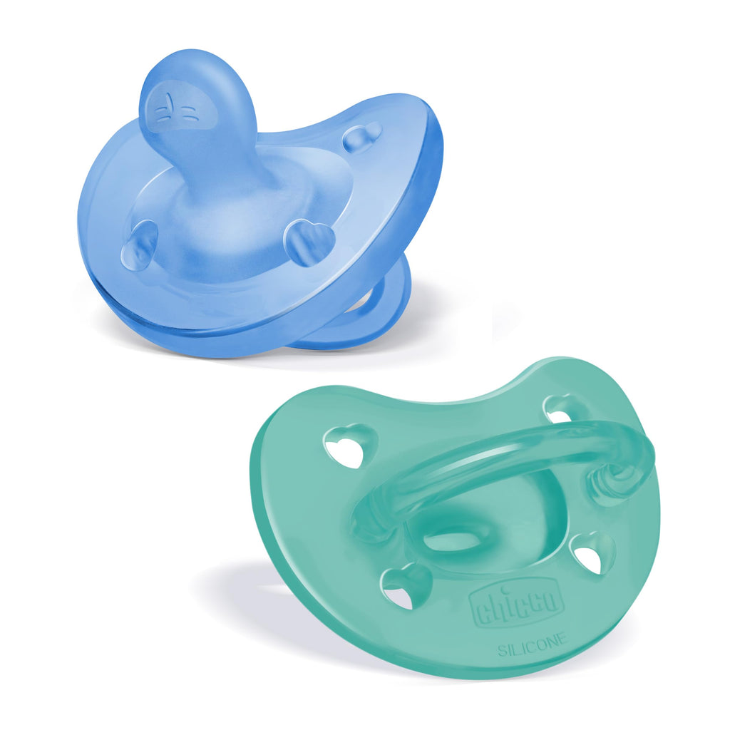 Chicco PhysioForma Silicone Orthodontic Pacifier One-Piece, 6-16m, 2-Pack
