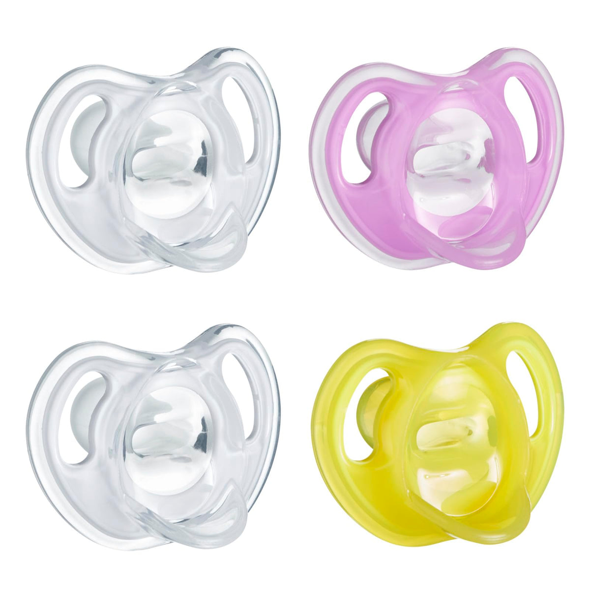 Tommee Tippee Ultra-Light Pacifier, 6-18 Months, Silicone, Pack of 4