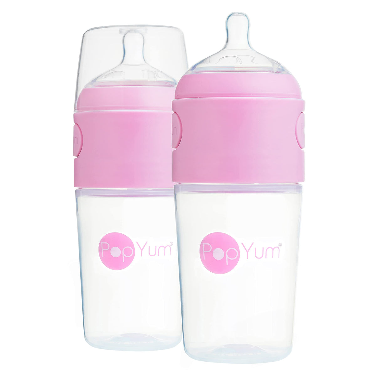 PopYum 5 oz Blue Anti-Colic Formula Making Baby Bottles, 3-Pack