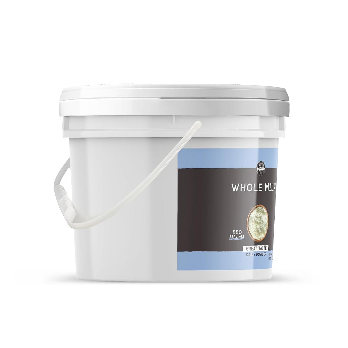 Birch & Meadow 2 Gallon Bucket of Whole Milk Powder, Light Sweet Taste (136 Ounce)