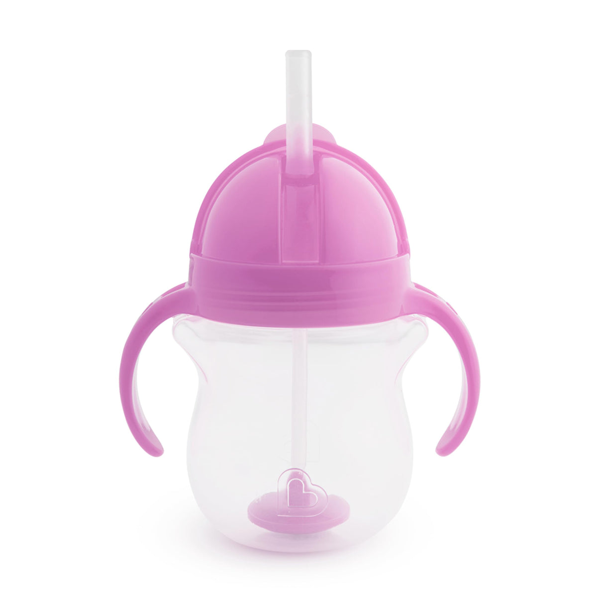 Munchkin Any Angle Sippy Cups for Toddlers, Spill Proof Weighted Straw Cup with Transition Handles for Babies 6 Months and Up, 2 Pack, Blue/Green