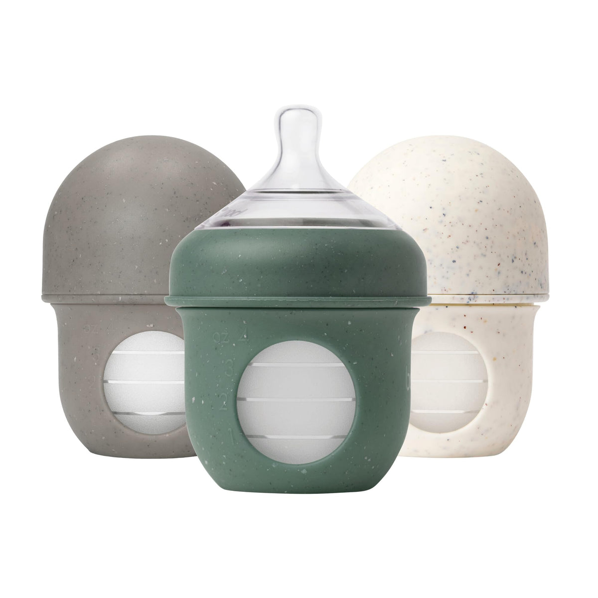 Boon Nursh Silicone Baby Bottles - Speckle - 4 Oz - 3 Count