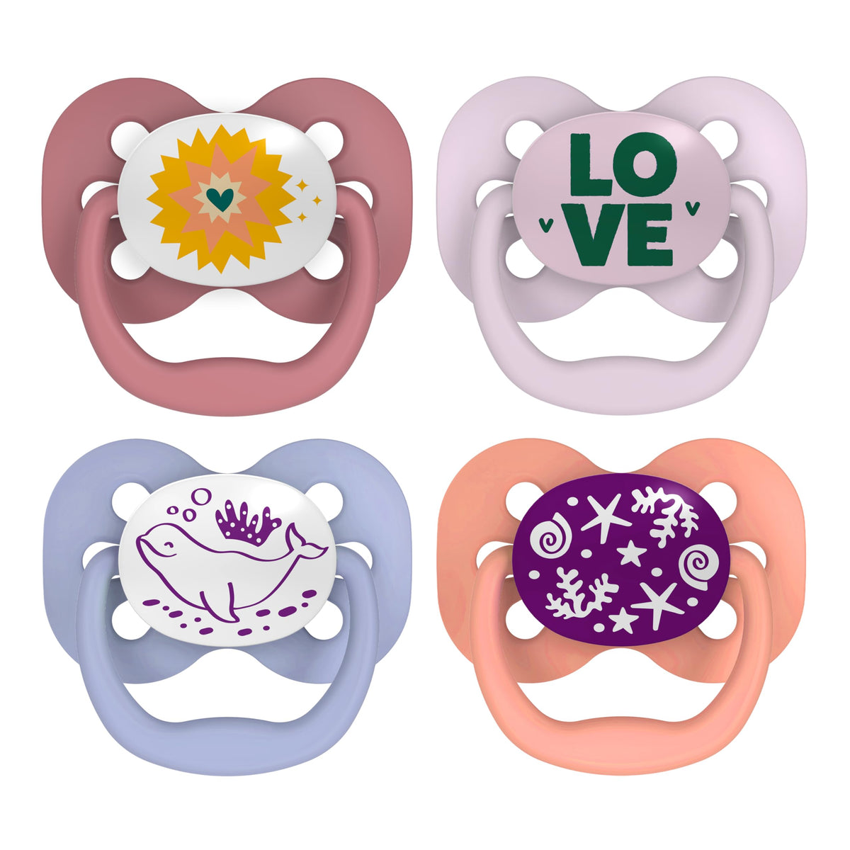 Dr. Brown's Advantage Pacifier, Blue Ocean, 0-6m, 2-Pack