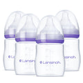 Lansinoh Anti-Colic Baby Bottles, 5 Ounces, 4 Count