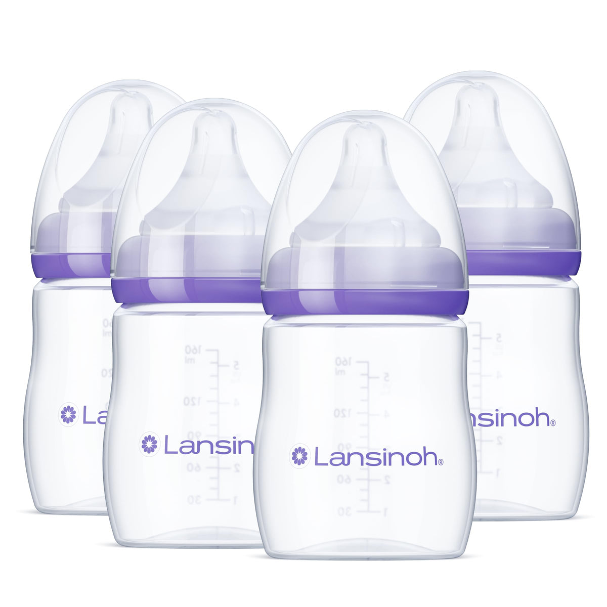 Lansinoh Anti-Colic Baby Bottles, 5 Ounces, 4 Count