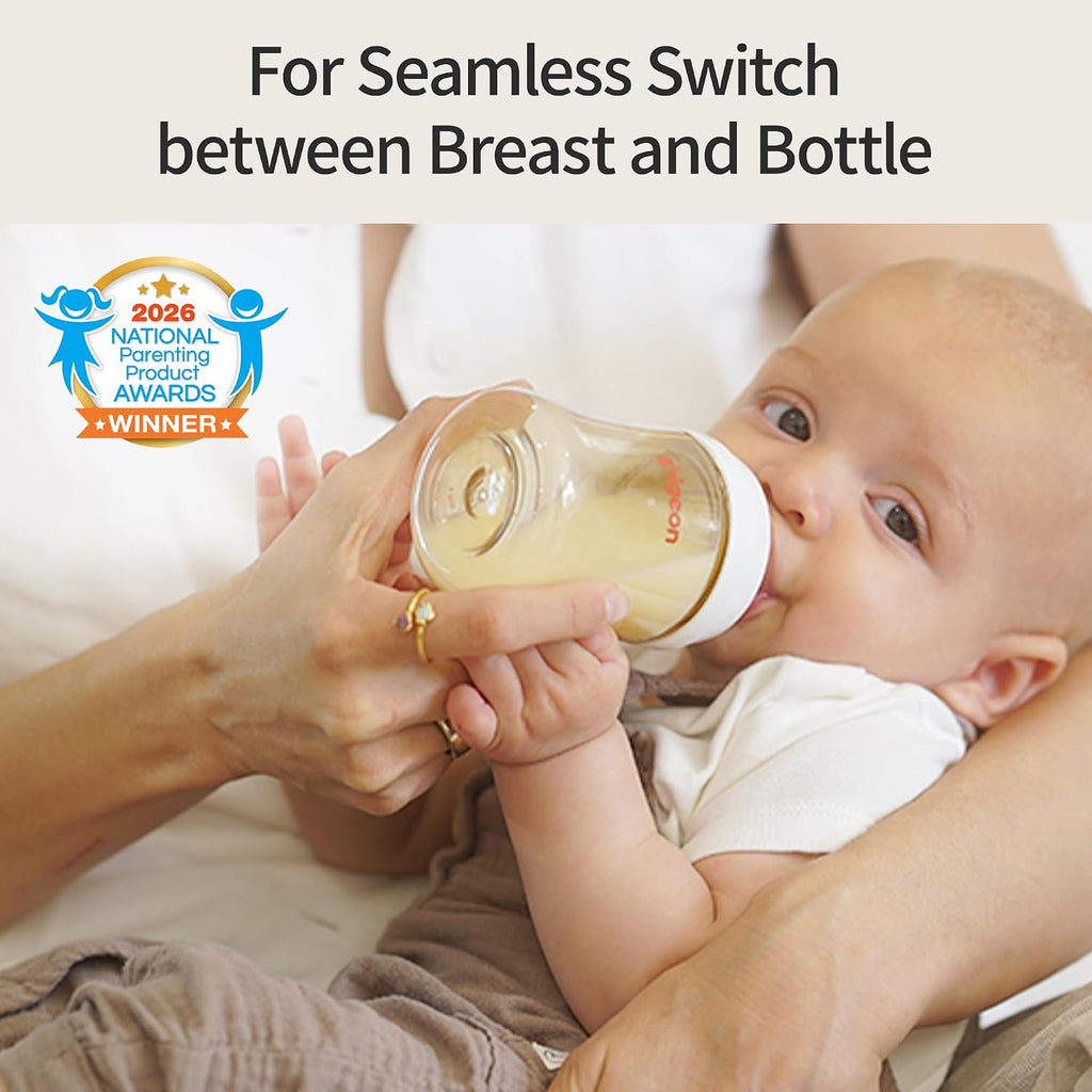 Pigeon PPSU Wide Neck Anti-Colic Nursing Baby Bottle, 8 oz, 2-Pack