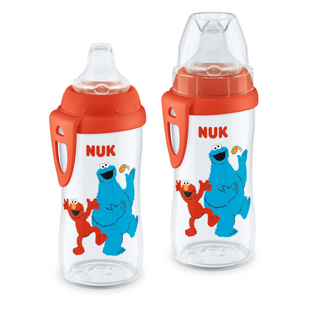 NUK Active Sippy Cup, 10 oz, 2 Pack, Disney's Cars, Lightning McQueen, BPA-Free, Spill-Proof, Transition Cup