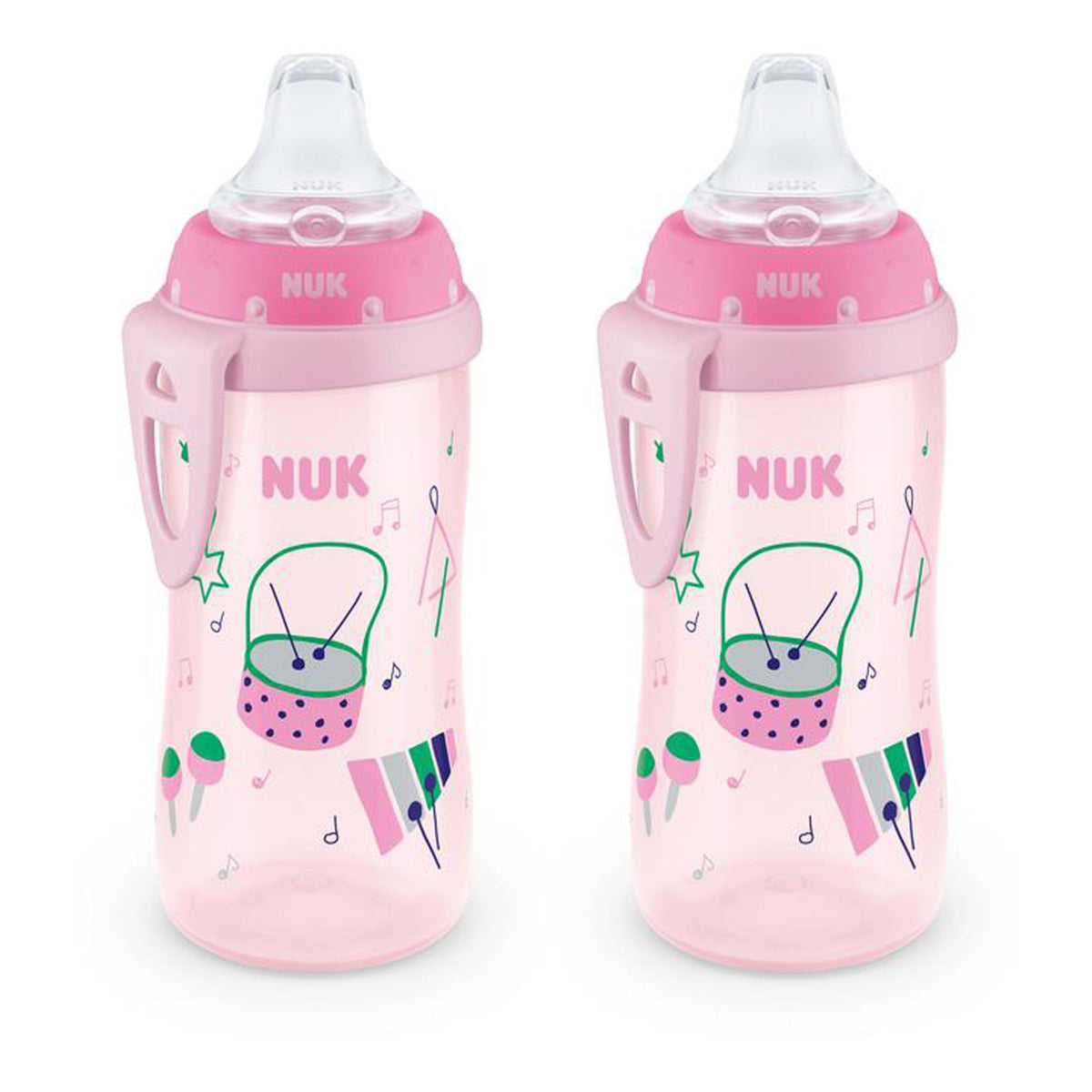 NUK Active Sippy Cup, 10 oz, 2 Pack, 12+ Months, Timeless Collection, Amazon Exclusive