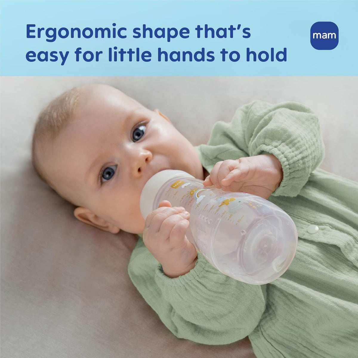MAM 11oz Natural Flow Active Anti-Colic Baby Bottle, 4+ Mths, 2 Pack