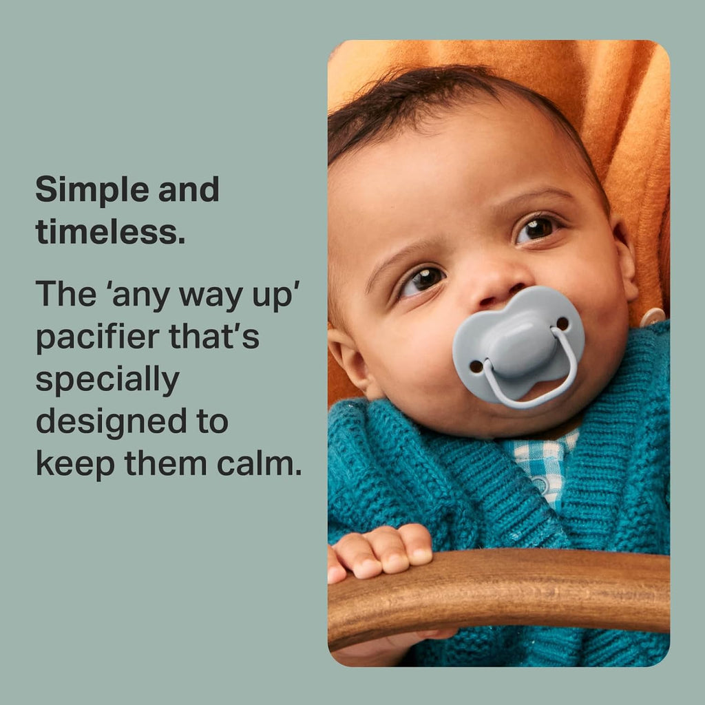 Tommee Tippee Anytime Matte Pacifiers, 6-18 Months, Blue, Green, Brown, 6