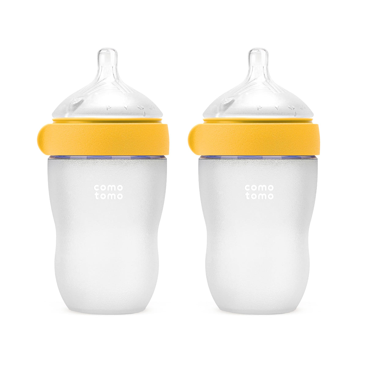 Comotomo Silicone Baby Bottle Gen 2 – 2026 Release (8oz) – Soft, Wide-Neck Bottle for Comfortable Feeding with Dual Anti Colic Vents (Includes Medium Flow Nipples), Green (Double Pack)