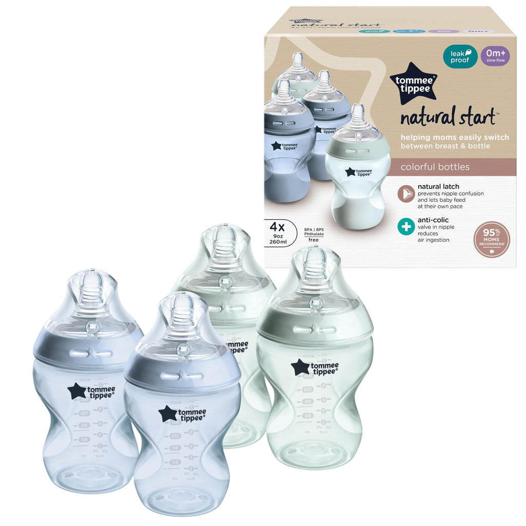 Tommee Tippee Natural Start Baby Bottles, Anti-Colic, 0m+, 9oz