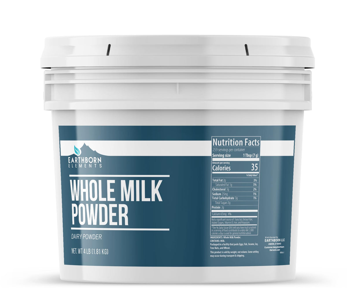 Earthborn Elements, Whole Milk Powder, 17 Lb