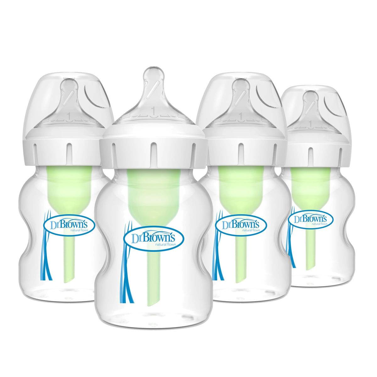 Dr. Brown's Anti-Colic Options+ Wide-Neck Baby Bottles, 9 oz, 4-Pack