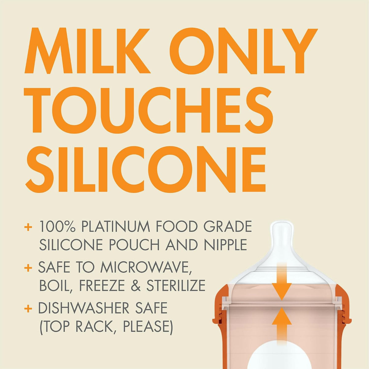 Boon Nursh Silicone Baby Bottles - Speckle - 4 Oz - 3 Count