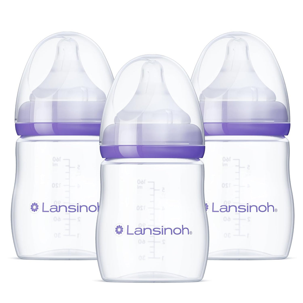 Lansinoh Anti-Colic Baby Bottles, 5 Ounces, 3 Count