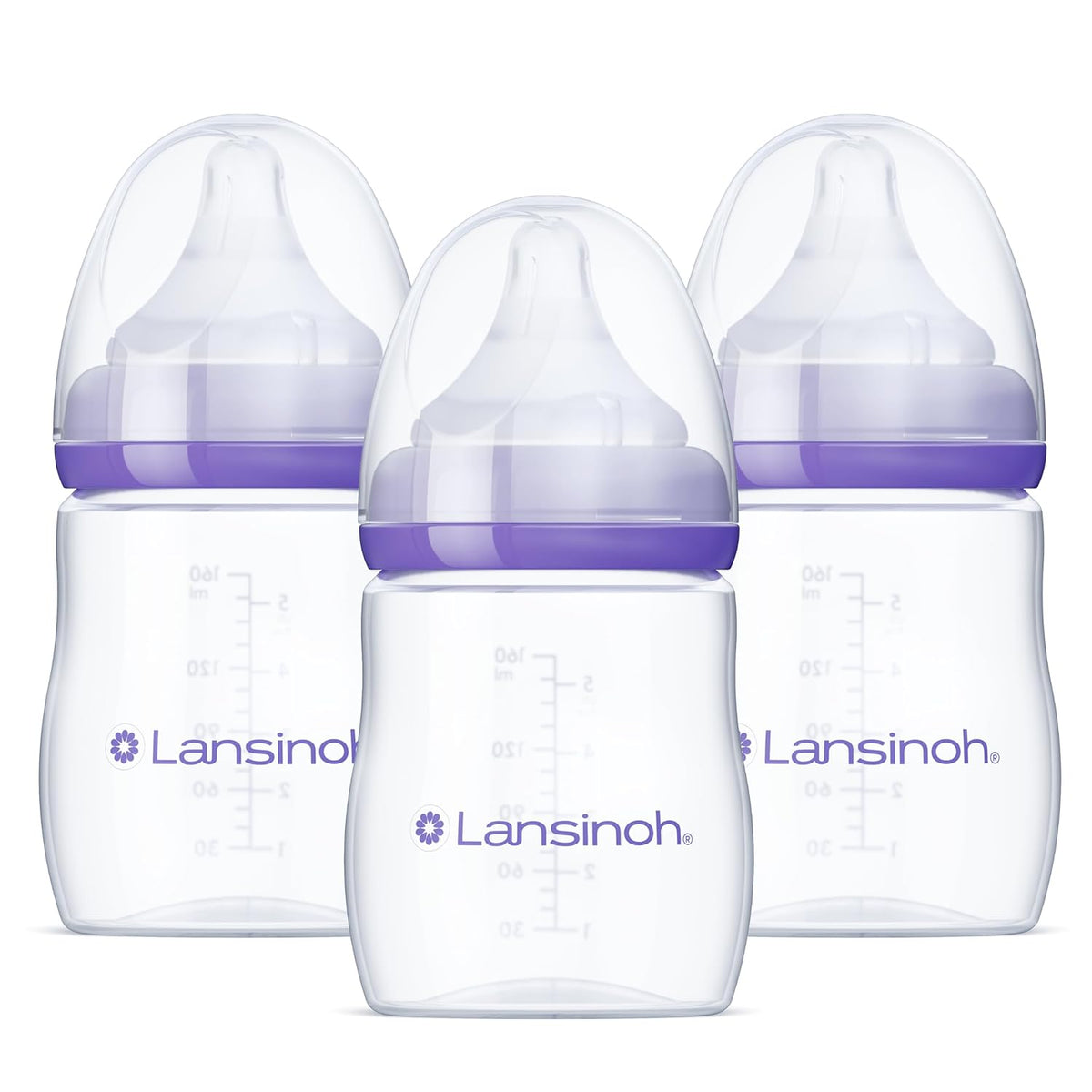 Lansinoh Anti-Colic Baby Bottles, 5 Ounces, 3 Count