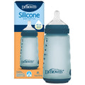 Dr. Brown's Silicone Baby Bottle, 9 oz, Level 2 Nipple, 3m+, White, 4-Pack