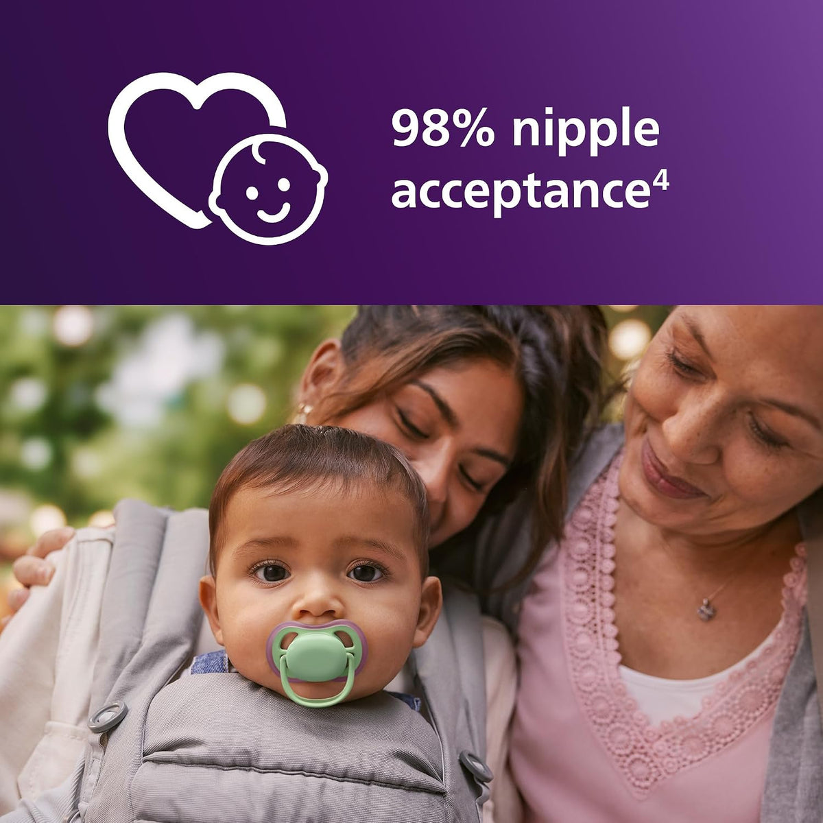 Philips Avent Ultra Air Baby Pacifier for 6-18 Months, BPA-Free, 4-Pack