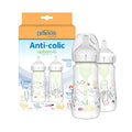 Dr. Brown's Anti-Colic Options+ Wide-Neck Baby Bottles, Ocean, 2-Pack