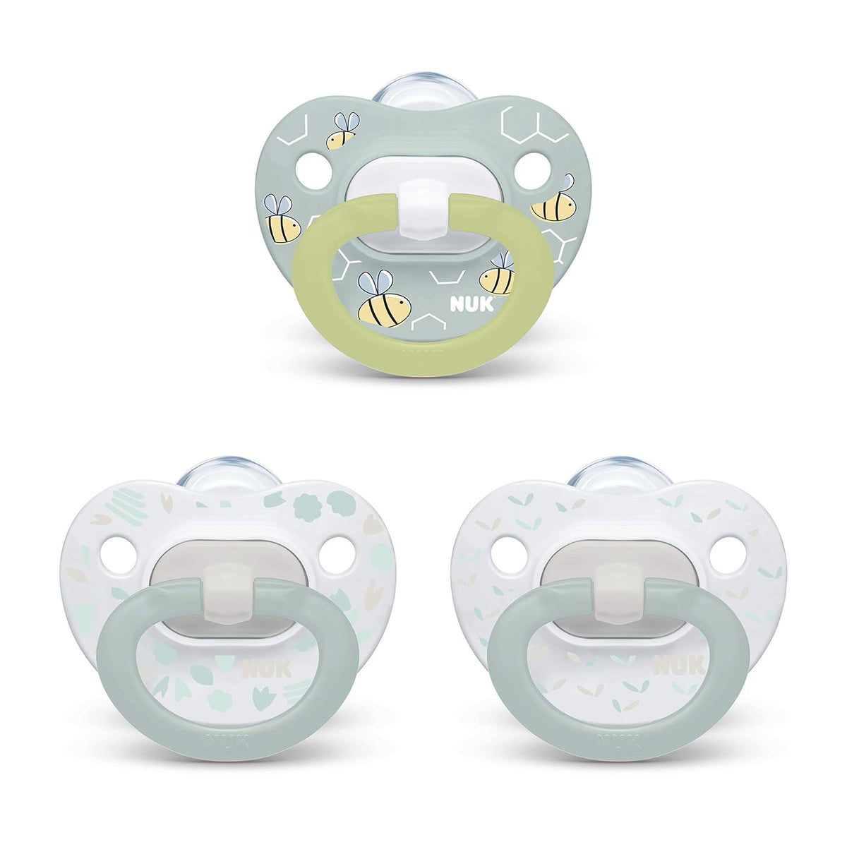 NUK Orthodontic Pacifier Value Pack, Boy, 0-6 Months (Pack of 3)