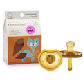 Natursutten 2-Pack Natural Rubber Pacifiers - Safe & Soft BPA-Free Pacifier for Breastfeeding Babies, Made in Italy, Butterfly Shield Orthodontic Nipple, 6-12 Months