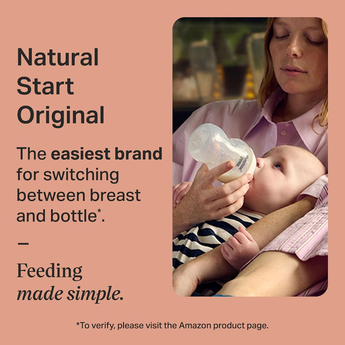 Tommee Tippee Natural Start Glass Baby Bottles, 0m+, 9oz