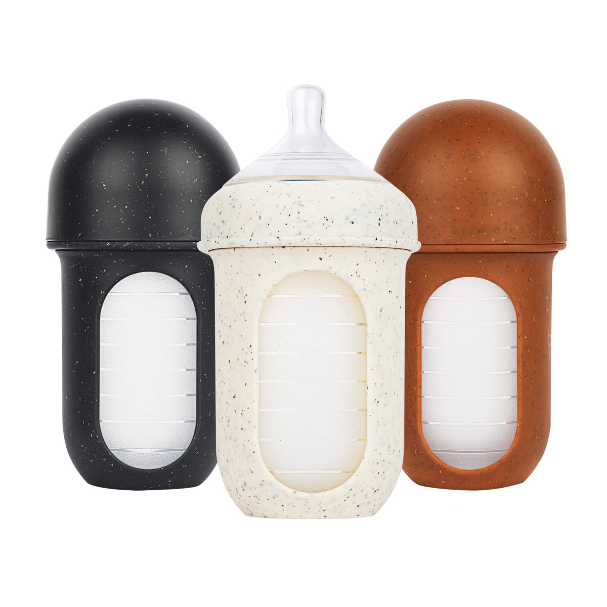 Boon Nursh Silicone Baby Bottles - Speckle Green - 8 Oz - 3 Count