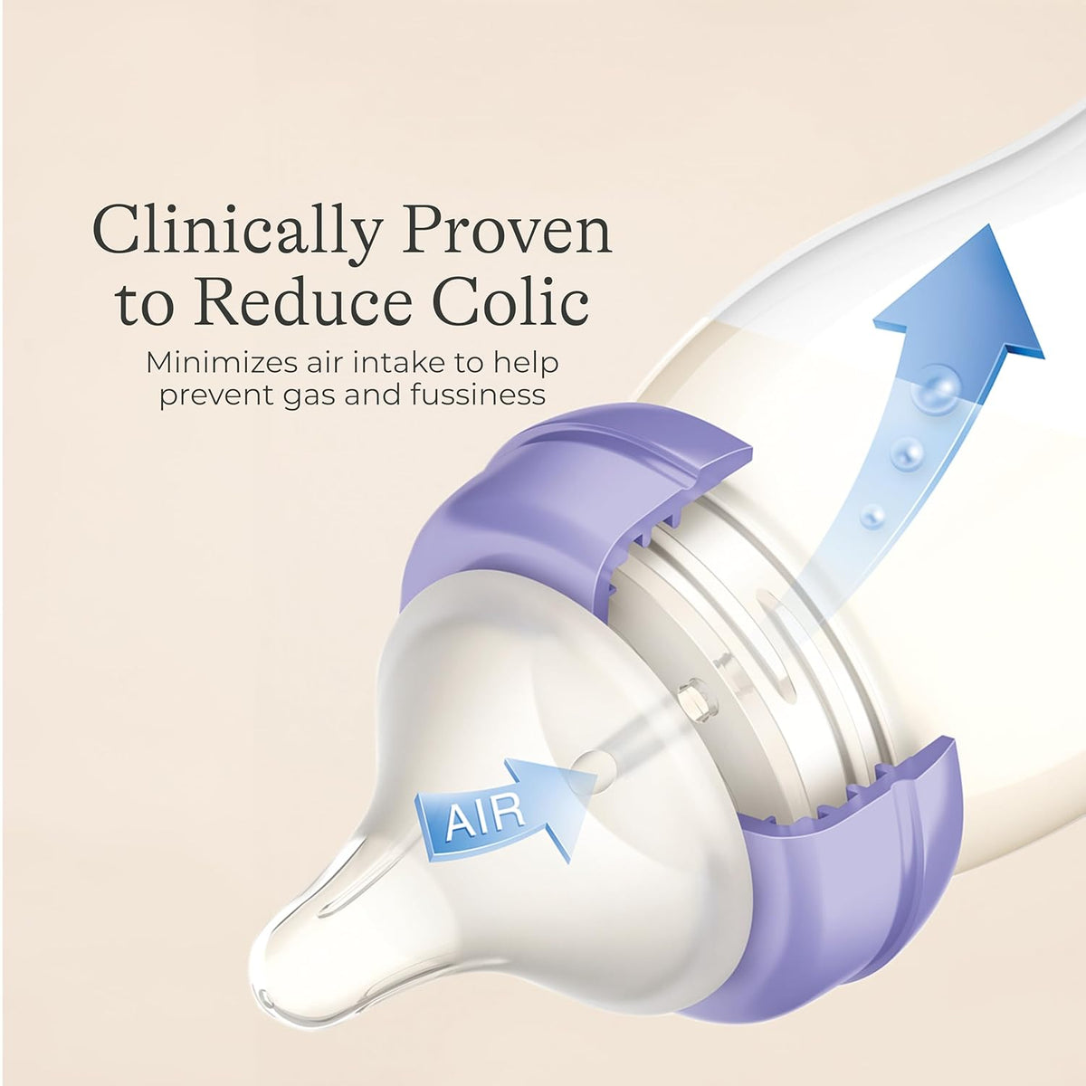 Lansinoh Anti-Colic Baby Bottles, 5 Ounces, 4 Count