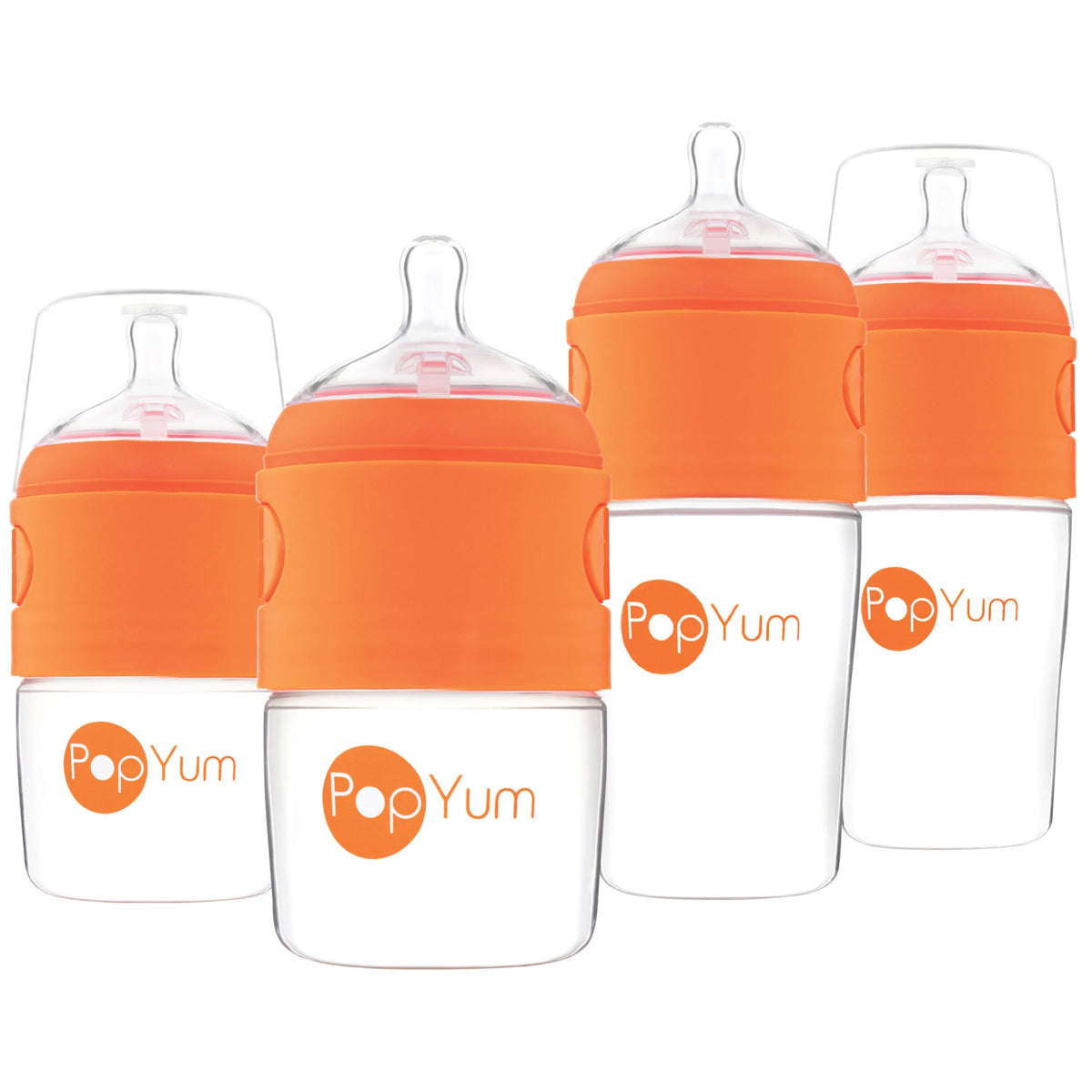 PopYum 5 oz Blue Anti-Colic Formula Making Baby Bottles, 3-Pack