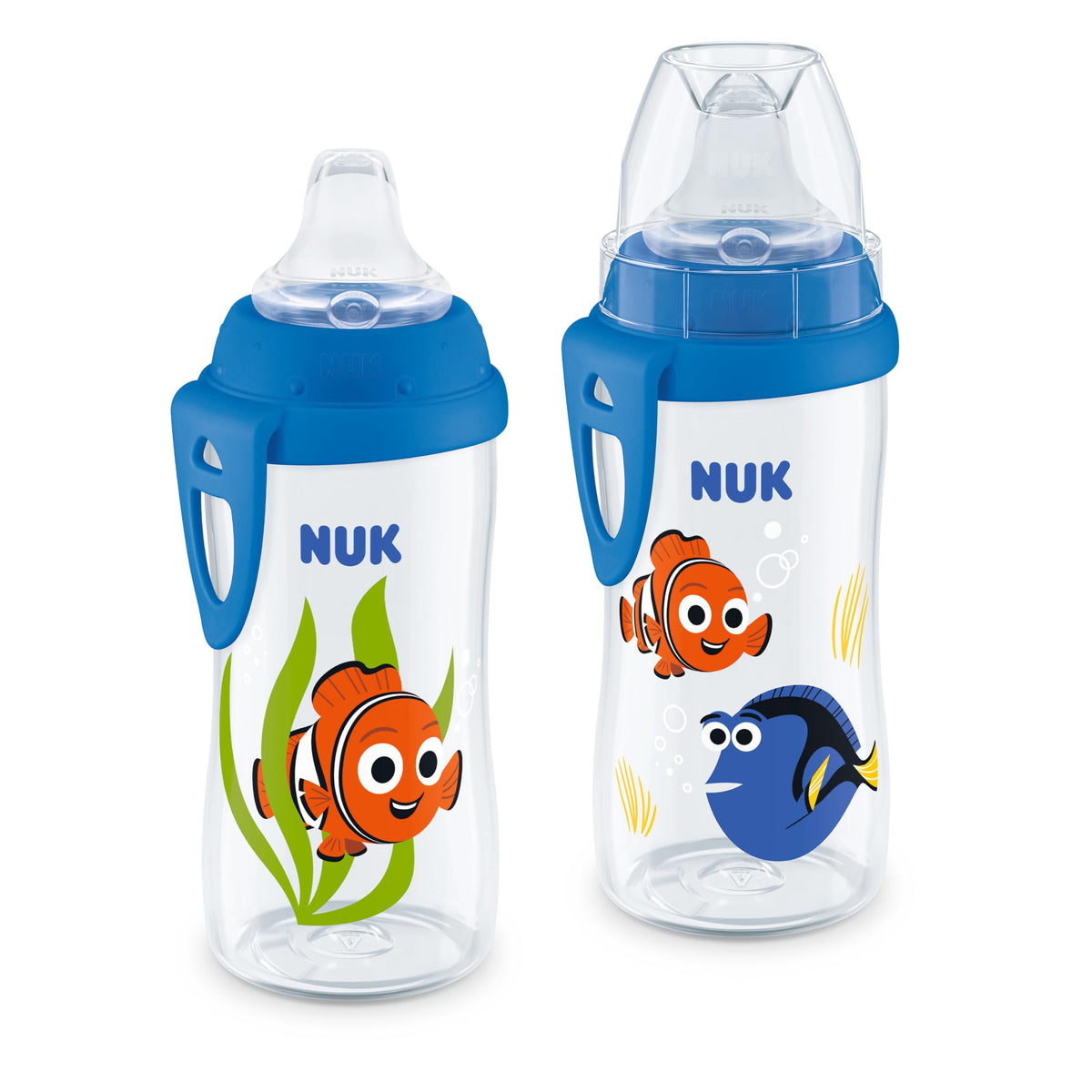 NUK Active Sippy Cup, 10 oz, 2 Pack, Disney's Cars, Lightning McQueen, BPA-Free, Spill-Proof, Transition Cup