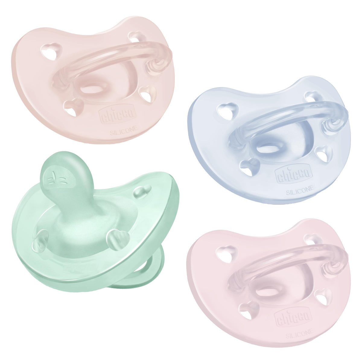 Chicco PhysioForma Silicone Orthodontic Pacifier One-Piece, 6-16m, 2-Pack