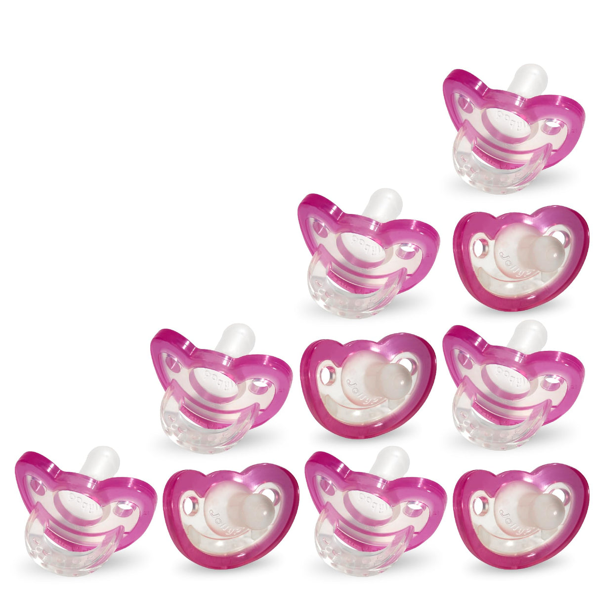 RaZbaby Jollypop Pacifier for Babies 3 Months and Up, USA Made, Natural Shaped Orthodontic Binky, Lovingly Shared in NICUs & Hospitals Worldwide, Medical-Grade 100% BPA-Free, 0-3m (Variety, 4 Count)