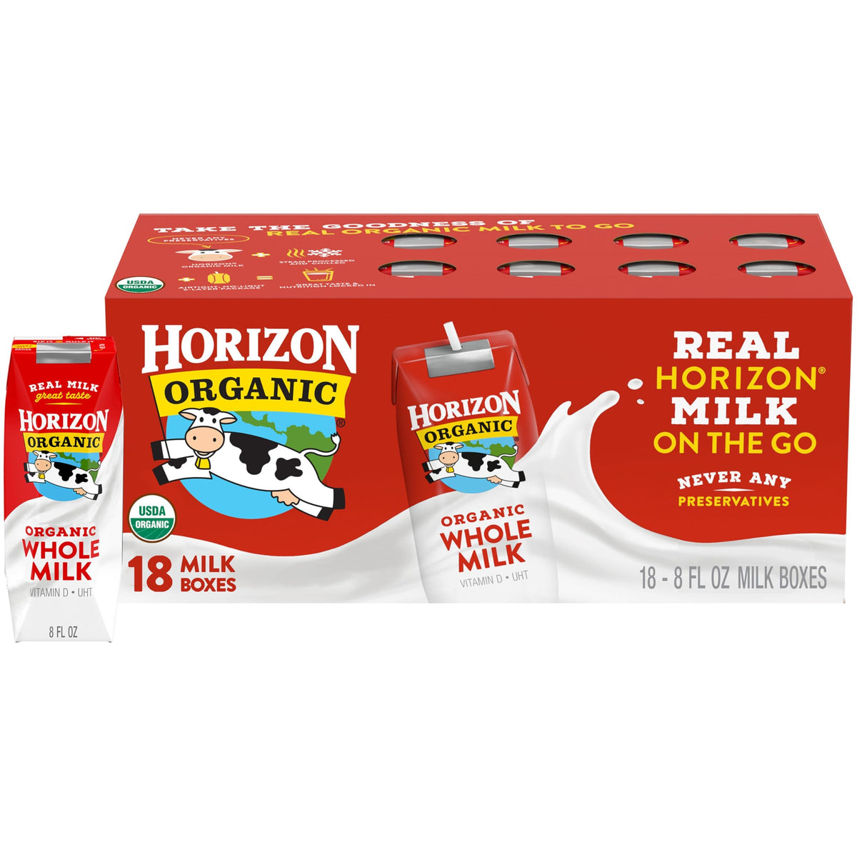 Horizon Organic Organic Whole Milk 6pk, 48 FZ