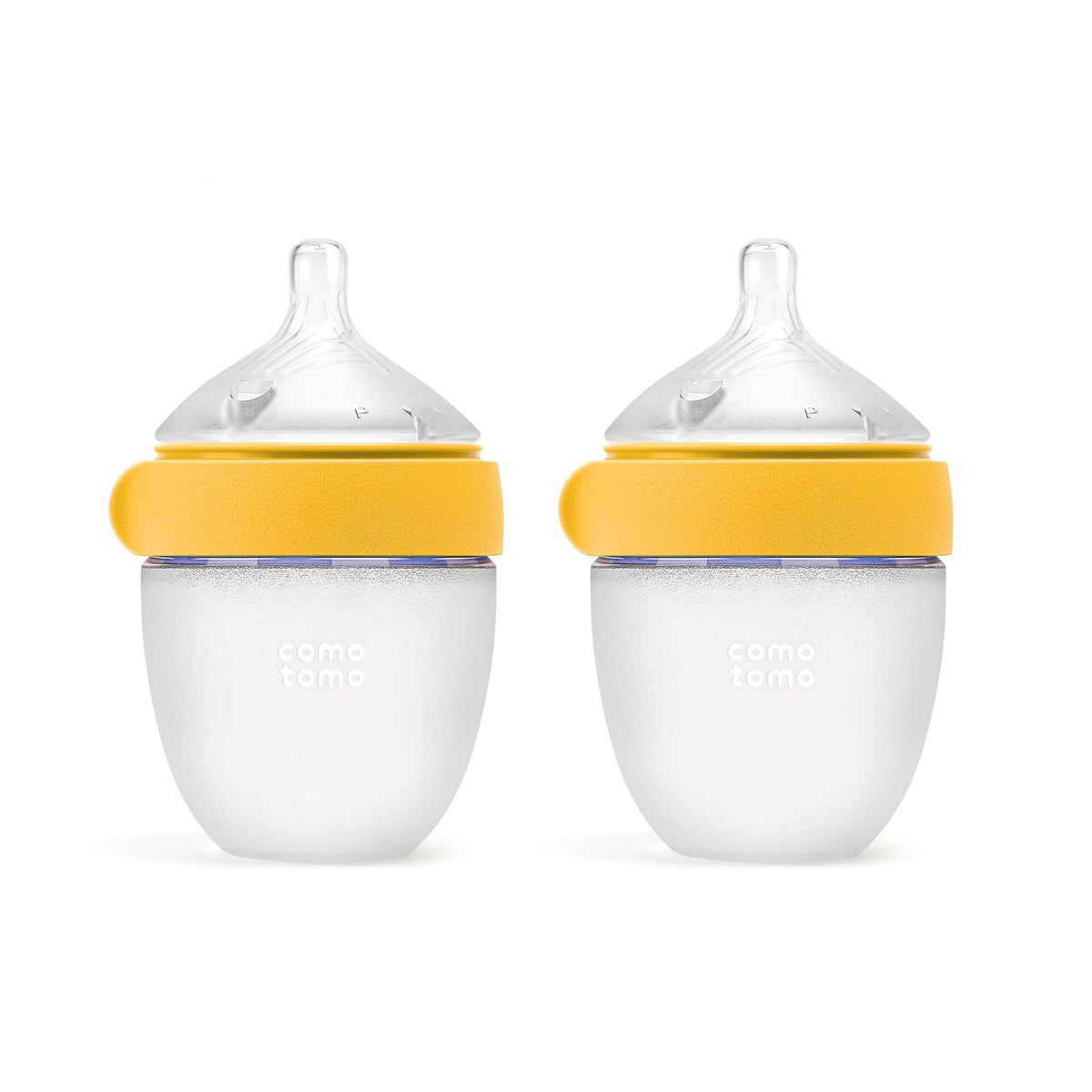 Comotomo Silicone Baby Bottle Gen 2 – 2026 Release (5oz) – True Slow-Flow Nipple for Newborn Feeding (0-3 Months) with Dual Anti Colic Vents for Breast to Bottle Transition, Green (Double Pack)