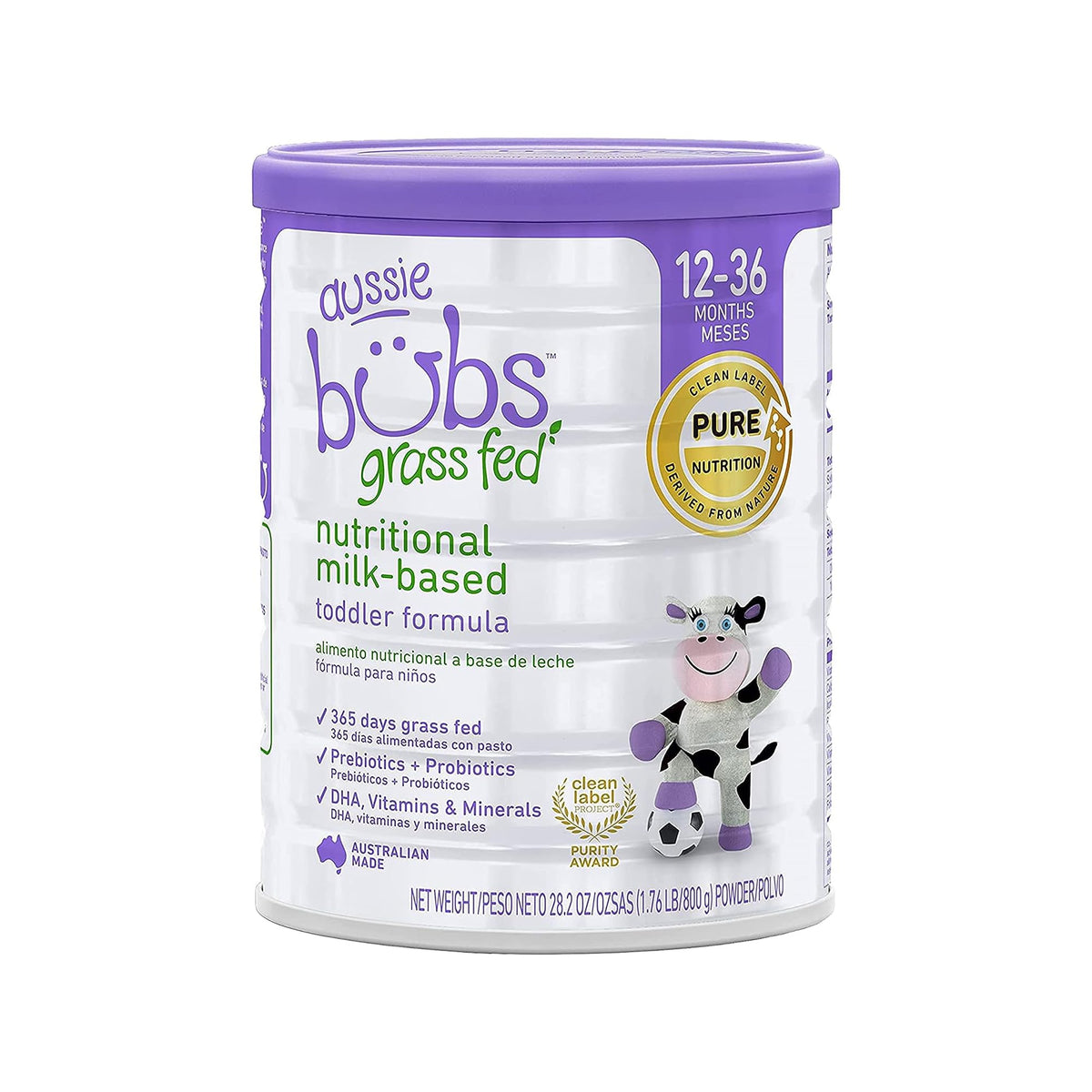 Bubs 365 Day Grass Fed Infant Formula for 0-12 Months, Non-GMO Milk, 20oz