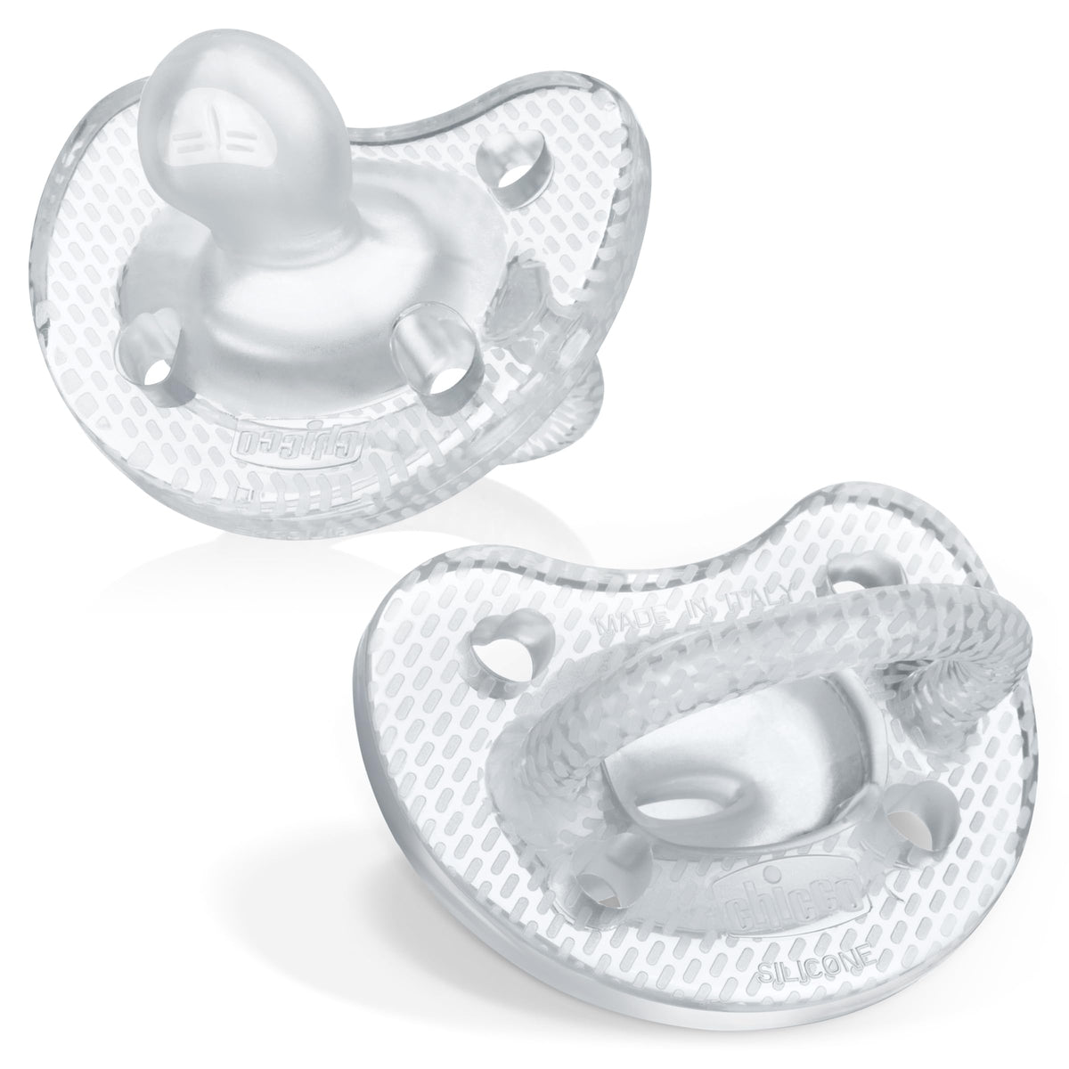 Chicco PhysioForma Silicone Orthodontic Pacifier One-Piece, 6-16m, 2-Pack