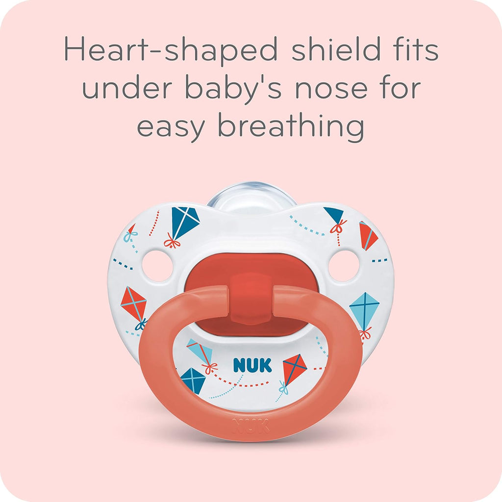 NUK Orthodontic Pacifier Value Pack, Boy, 0-6 Months (Pack of 3)