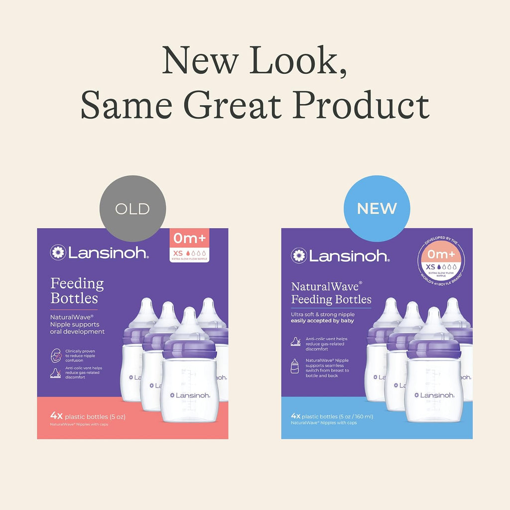 Lansinoh Anti-Colic Baby Bottles, 5 Ounces, 4 Count