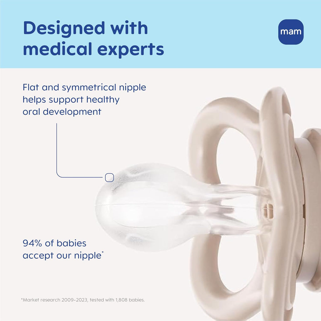 MAM Pacifier 0-6 Months Variety Pack, BPA-Free, Silicone Nipple, 3 Pack