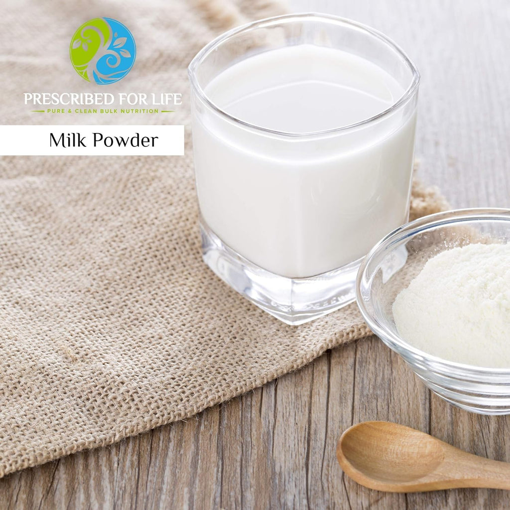 Prescribed For Life Organic Dry Milk Powder, USDA Grade A Whole Milk rBST & rBGH Free, Non GMO, Kosher, Shelf Stable Whole Milk Powder (12oz / 340g)