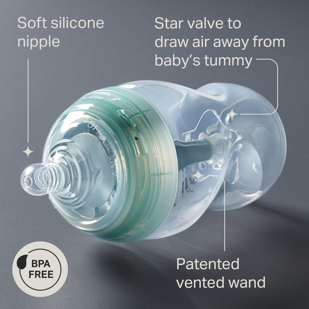 Tommee Tippee Advanced Anti-Colic Baby Bottles, Newborn 0m+, 9oz