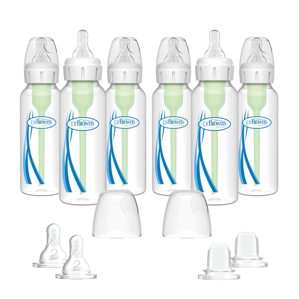 Dr. Brown's Anti-Colic Options+ Narrow Baby Bottles, Purple, 8 oz, 3-Pack