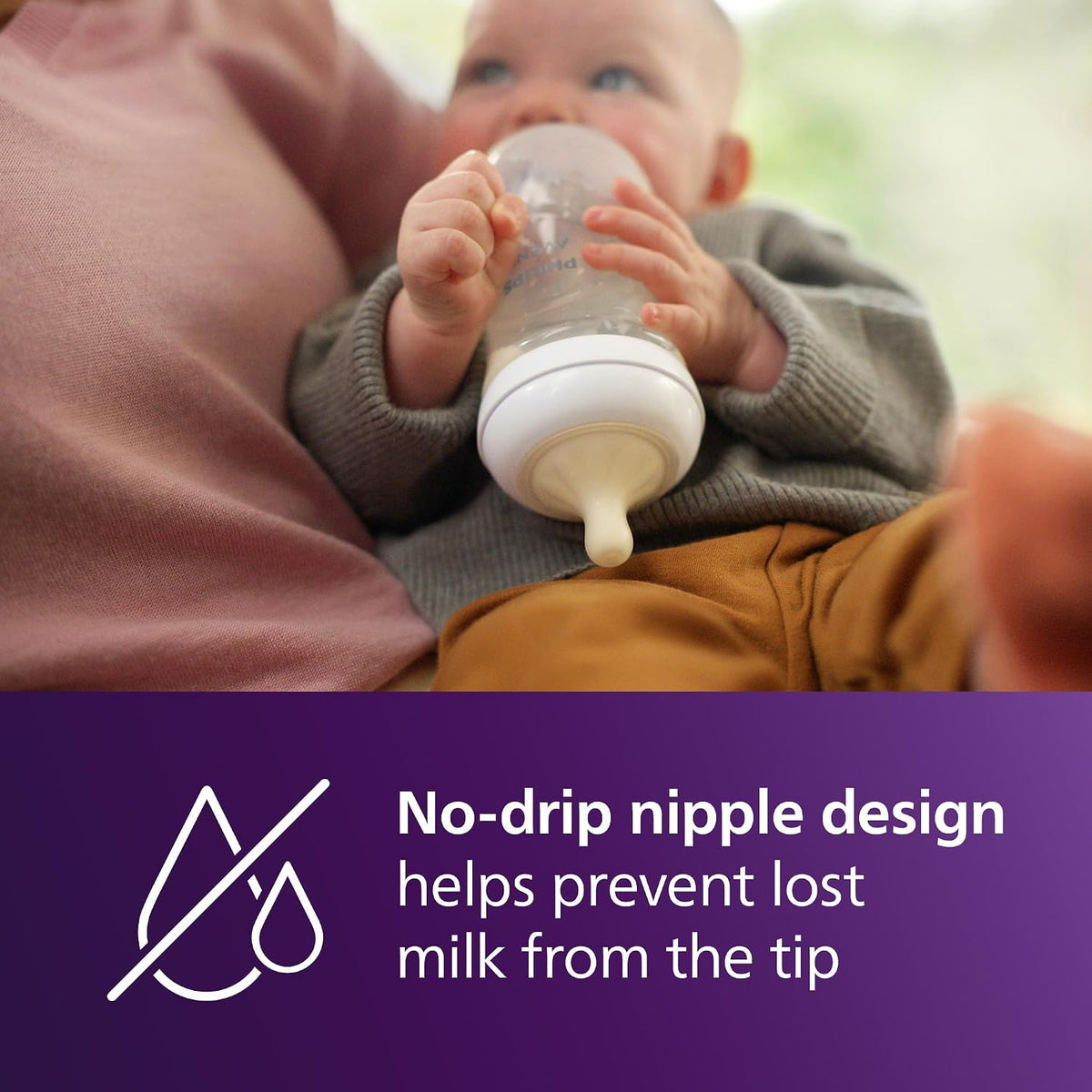Philips Avent Natural Baby Bottles, Medium Flow, 9 oz, BPA-Free, 2-Pack