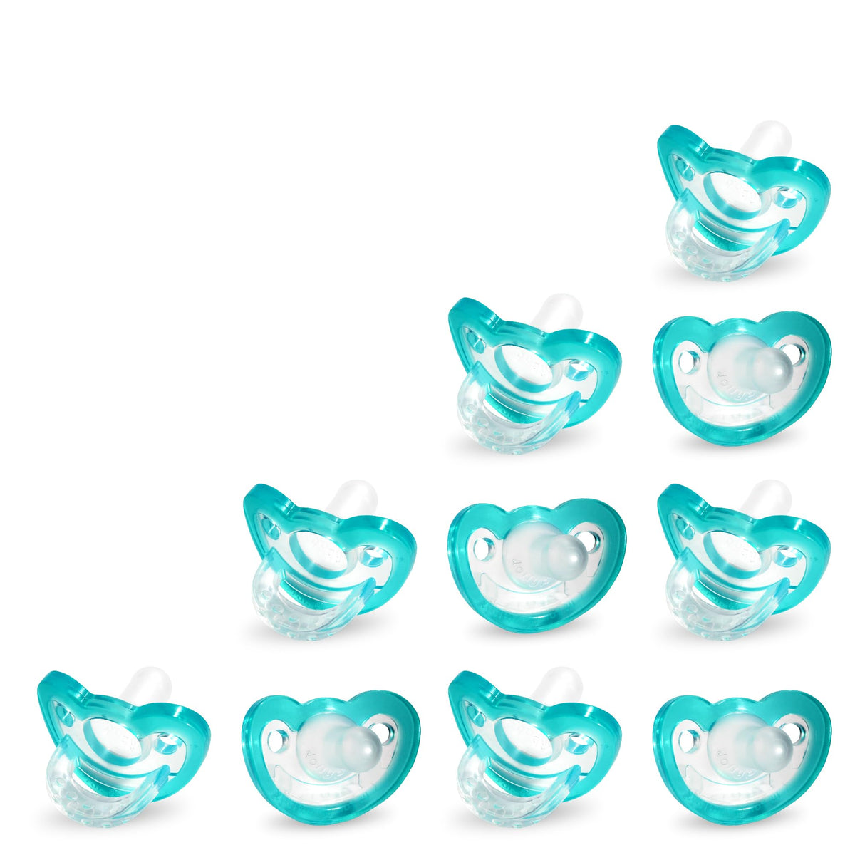 RaZbaby Jollypop Pacifier for Babies 3 Months and Up, USA Made, Natural Shaped Orthodontic Binky, Lovingly Shared in NICUs & Hospitals Worldwide, Medical-Grade 100% BPA-Free, 0-3m (Variety, 4 Count)