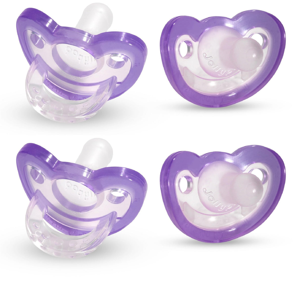 RaZbaby Jollypop Pacifier for Babies 3 Months and Up, USA Made, Natural Shaped Orthodontic Binky, Lovingly Shared in NICUs & Hospitals Worldwide, Medical-Grade 100% BPA-Free, 0-3m (Variety, 4 Count)