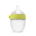 Comotomo Silicone Baby Bottle Gen 2 – 2026 Release (5oz) – True Slow-Flow Nipple for Newborn Feeding (0-3 Months) with Dual Anti Colic Vents for Breast to Bottle Transition, Green (Double Pack)